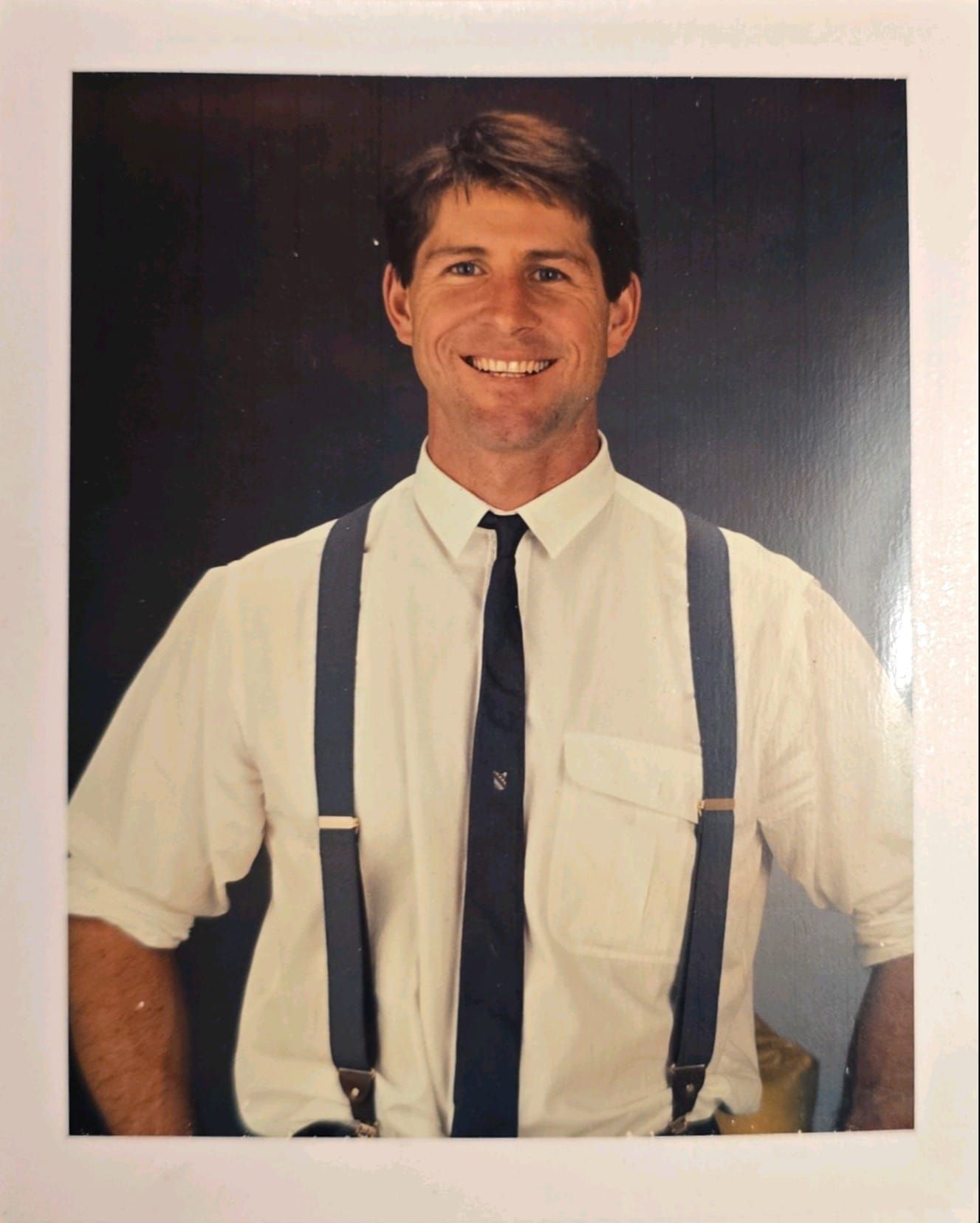 Young Steve Guzzetta on a job site, early 1980s