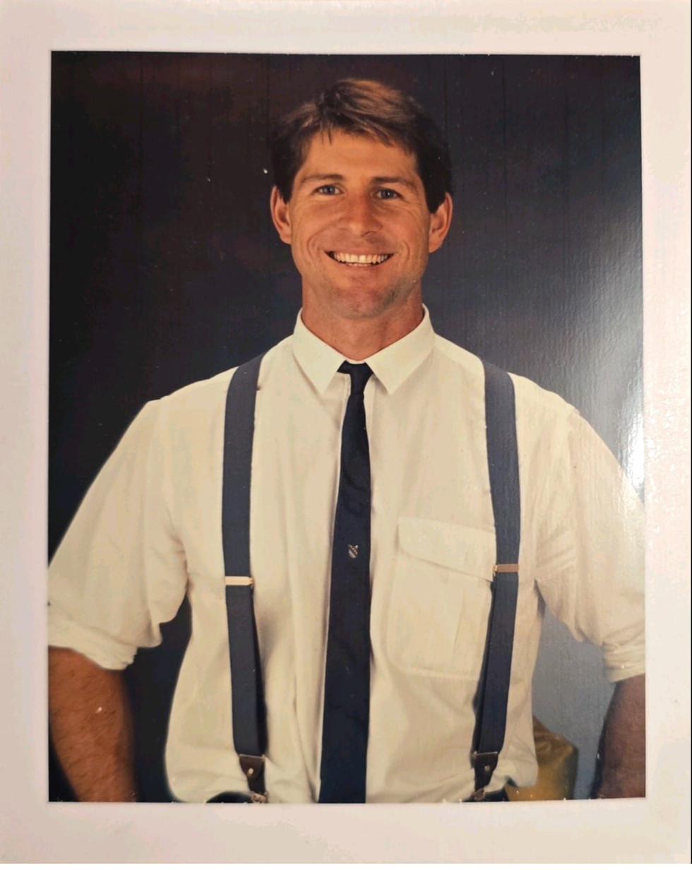 Young Steve Guzzetta on a job site, early 1980s